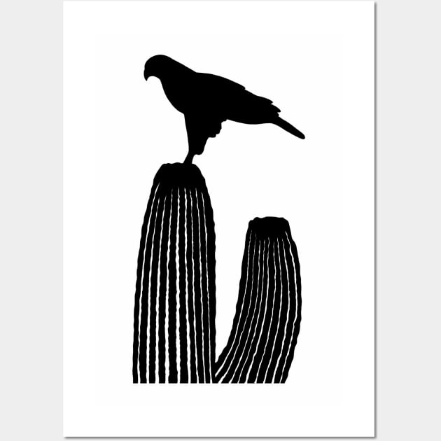 Harris Hawk on a cactus Wall Art by GeoCreate